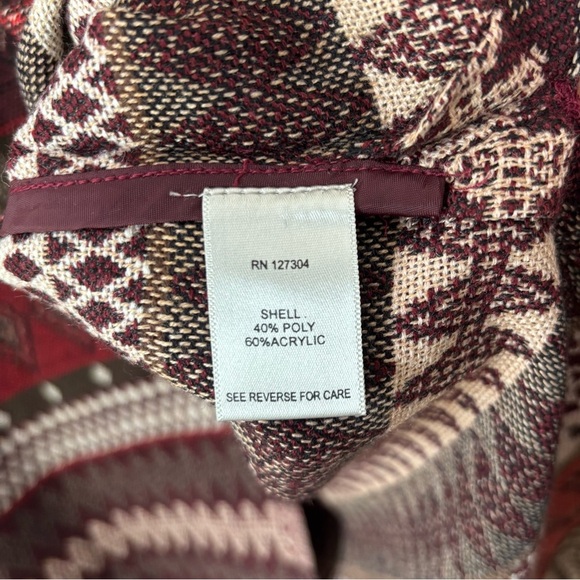 John Mark Sweater Vest Collared Fringe Artsy Boho Aztec Print Women’s Size Large - Picture 4 of 7